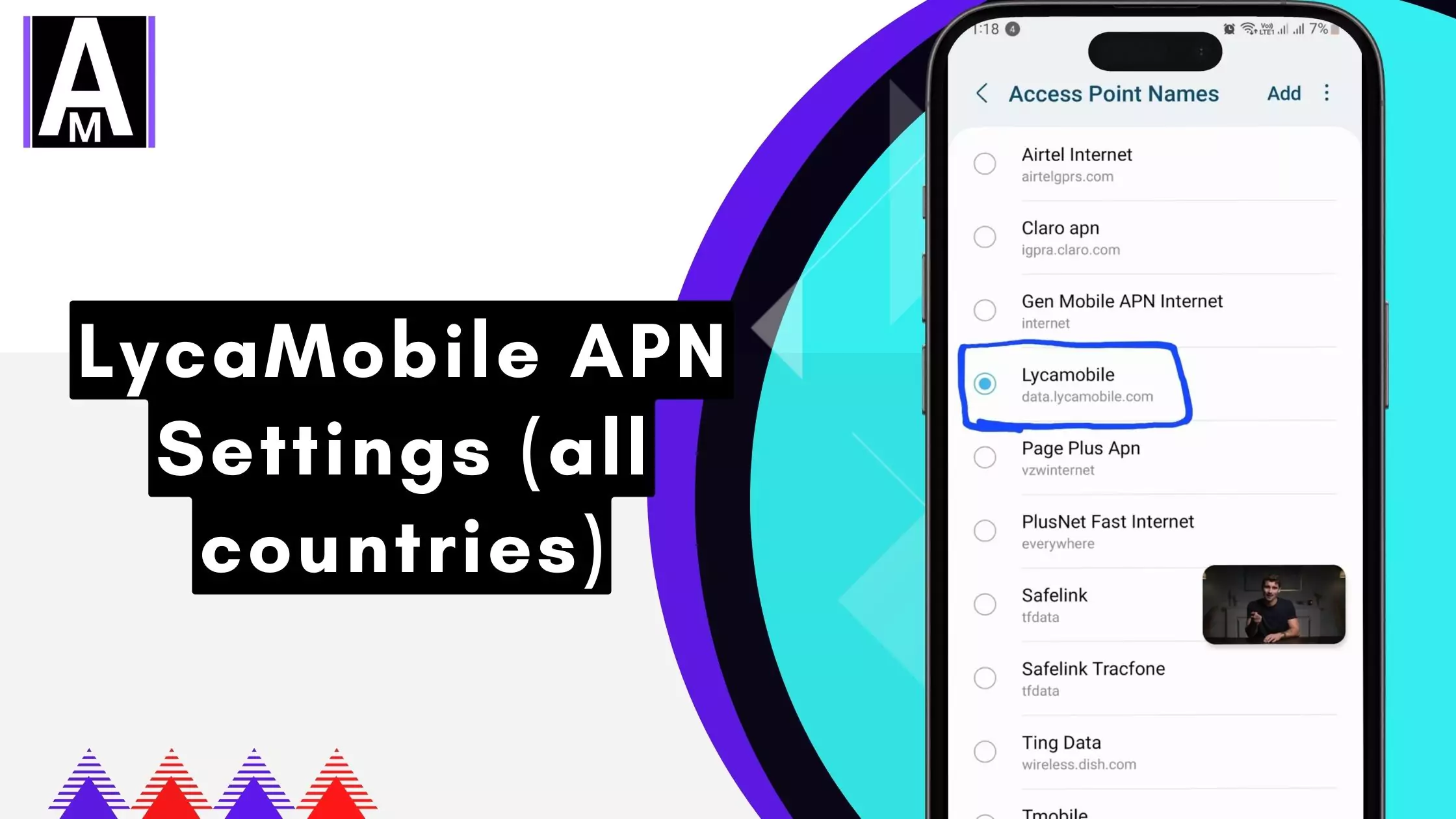 Paramètres APN Lycamobile