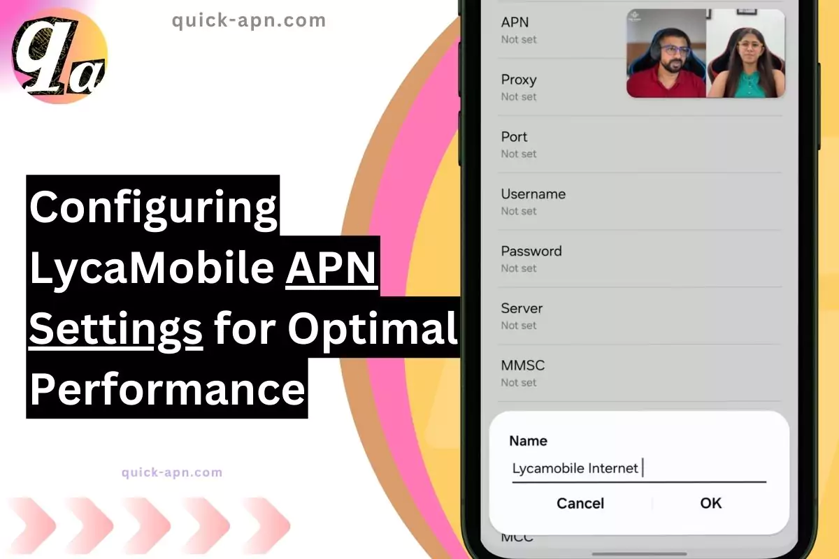Configuration APN pour Lycamobile internet