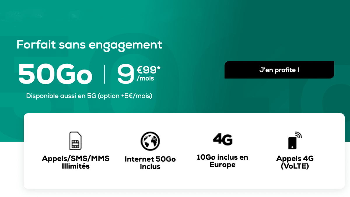 Offre La Poste Mobile 50 Go