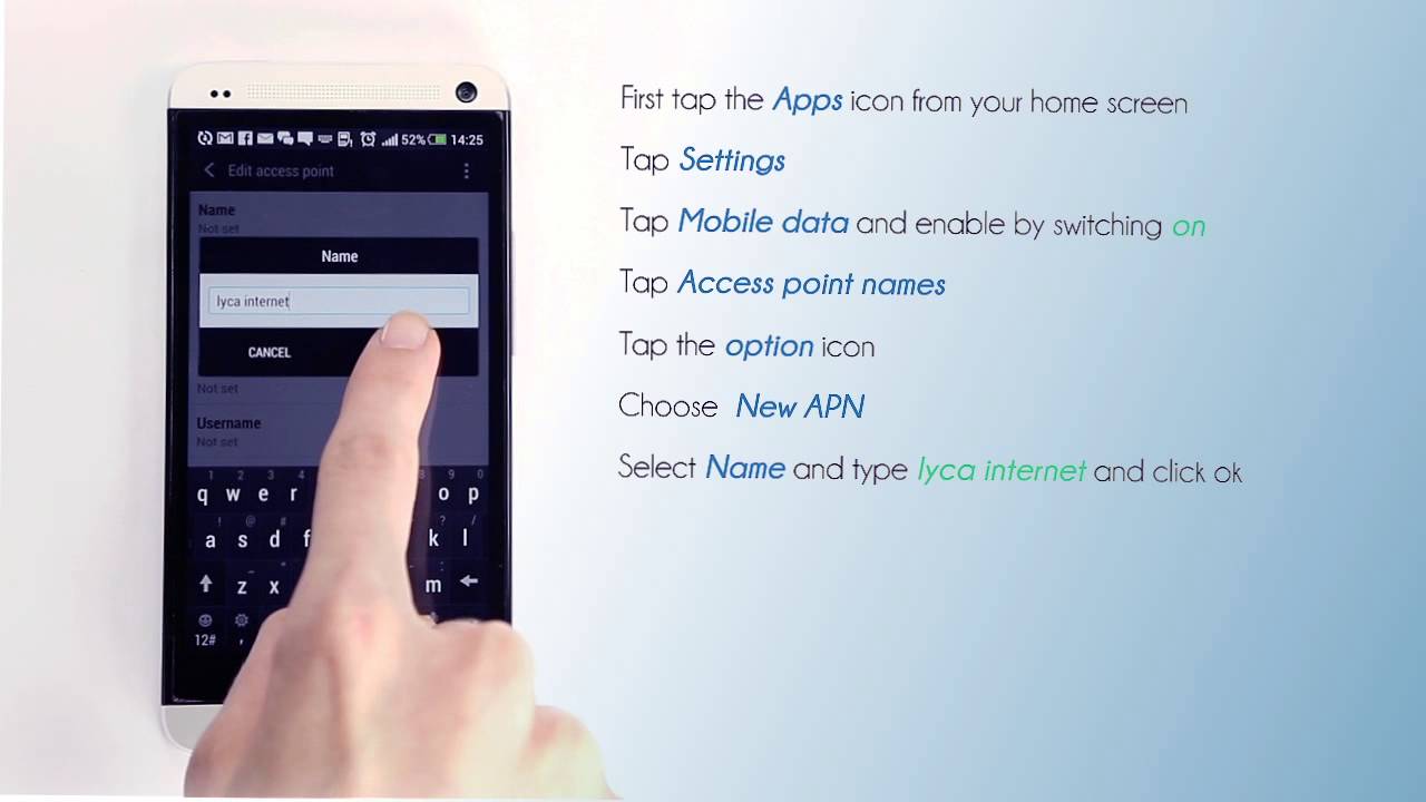 Setup Lycamobile internet France