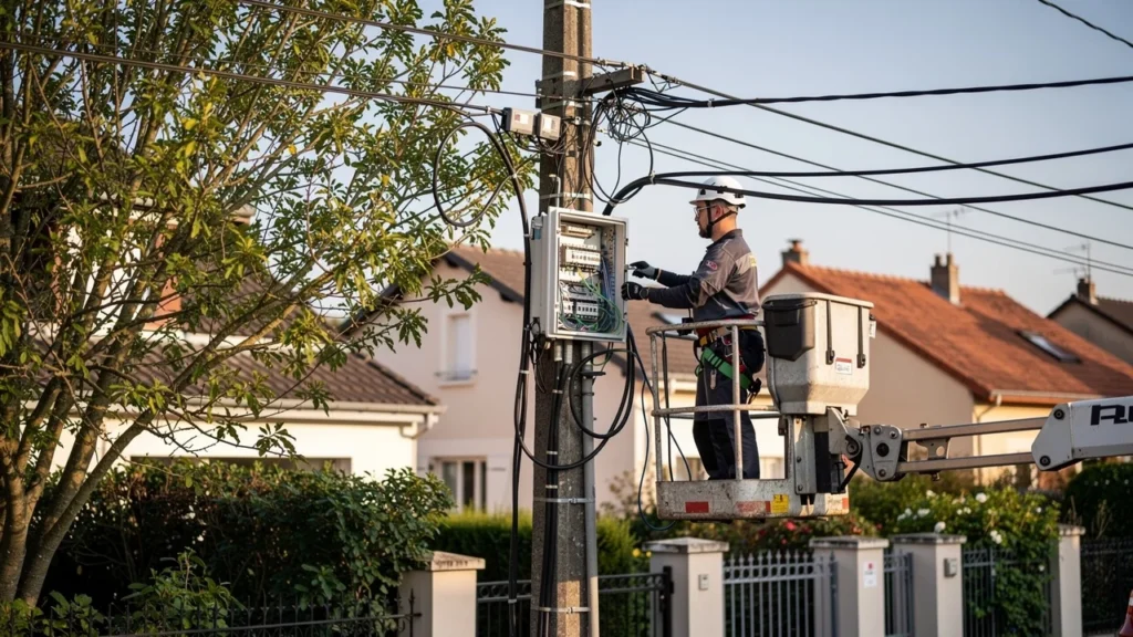 Fibre aérienne : installation, autorisations et pièges qui retardent le raccordement