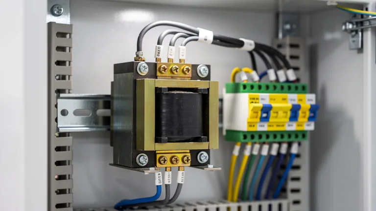 Exemple de transformateur 230 V vers 24 V