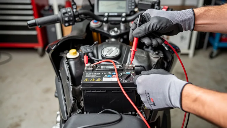 Mesure de la batterie moto au multimètre