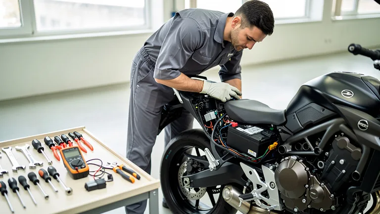 Diagnostic électrique de moto