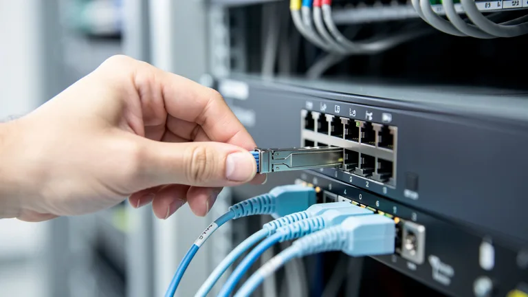 Insertion d’un transceiver SFP