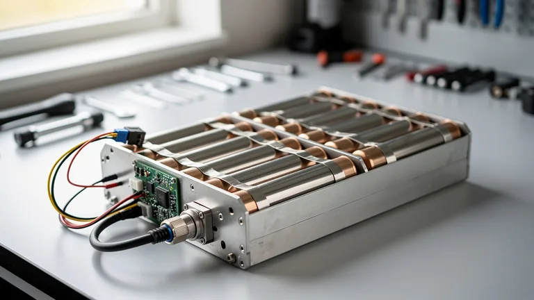Éléments internes d’une batterie de vélo électrique