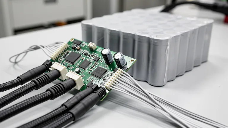 BMS connecté aux cellules de batterie