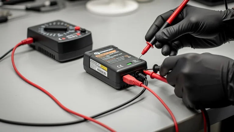 Vérification de tension d’un chargeur lithium-ion