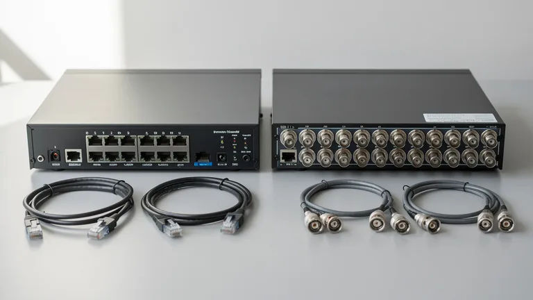 Ports PoE et BNC d’enregistreurs vidéo